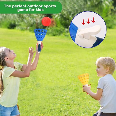 Kids Kids Ball Games with 2 Launch Baskets and 10 Balls, Indoor Game/Outdoor Game/Garden Game/Board Game/Fun PartyGame Toys, for 5 6 7 8 9 10 11 12 Year Old Boys Girls in Saudi Arabia