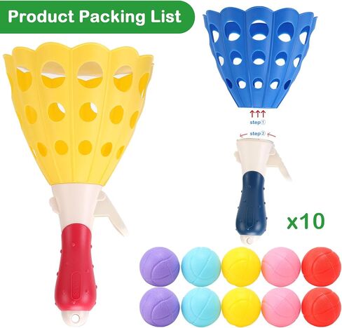 Kids Kids Ball Games with 2 Launch Baskets and 10 Balls, Indoor Game/Outdoor Game/Garden Game/Board Game/Fun PartyGame Toys, for 5 6 7 8 9 10 11 12 Year Old Boys Girls in Saudi Arabia