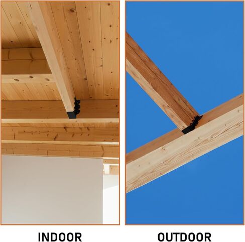 16 Pcs 2x8 Joist Hanger, Black Powder-Coated Joist Hangers, Rafter Brackets for Floor Deck and Ceiling Joists in Saudi Arabia