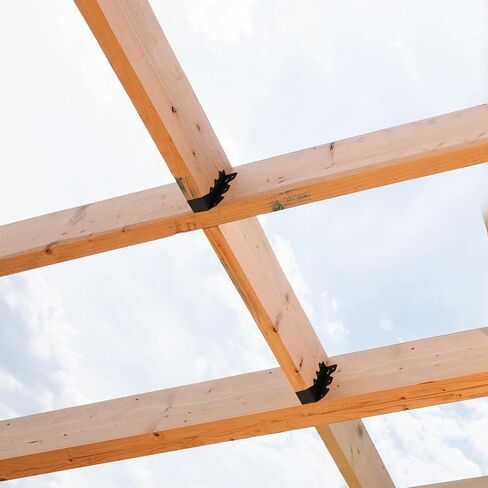 16 Pcs 2x8 Joist Hanger, Black Powder-Coated Joist Hangers, Rafter Brackets for Floor Deck and Ceiling Joists in Saudi Arabia