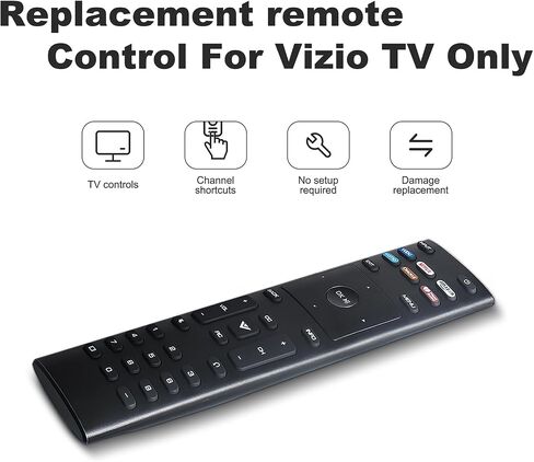 جهاز التحكم عن بعد XRT136 لتلفزيون VIZIO - لا حاجة إلى برمجة للاستخدام المباشر، استبدال جهاز التحكم عن بعد لتلفزيون Vizio، تحكم سهل لمختلف طرازات التلفزيون الذكي Vizio D24f-F1 D40f-G9 D50x-G9 E60U-D3 E70U-D3 E65-D0 in Kuwait