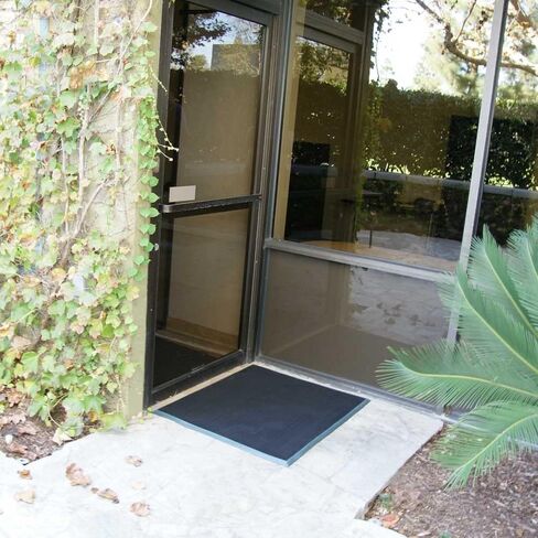 Rubber-Cal 03_191_ZWEB_BK Door Scraper Rubber Front Mats, 5/8" Thick x 36" x 72", Black Borders in Saudi Arabia