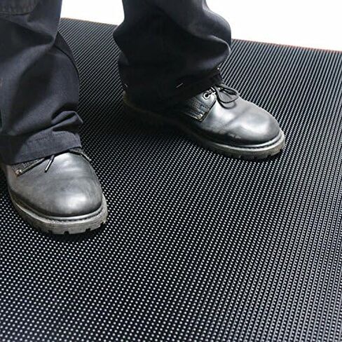 Rubber-Cal 03_191_ZWEB_BK Door Scraper Rubber Front Mats, 5/8" Thick x 36" x 72", Black Borders in Saudi Arabia
