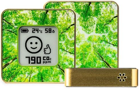 Wireless Portable, Aluminum Indoor Air Quality Monitor AIRVALENT (CO2, Relative Humidity, Temperature). Unique, Custom Design Meter, Sensor, Pocket Size (Treetops) in Saudi Arabia