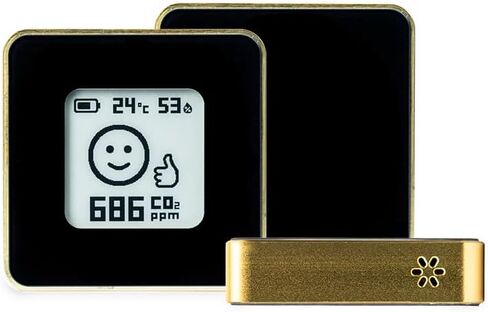Wireless Portable, Aluminum Indoor Air Quality Monitor AIRVALENT (CO2, Relative Humidity, Temperature). Unique, Custom Design Meter, Sensor, Pocket Size (Treetops) in Saudi Arabia