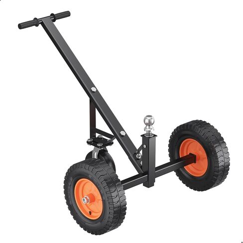 Trailer Dolly, 1000 lbs Tongue Weight Capacity, Carbon Steel Trailer Mover with 19"- 26" Adjustable Height, 2" Hitch Ball & 16" Pneumatic Tires & Universal Wheel, for RV Trailer Boat Moving in Saudi Arabia