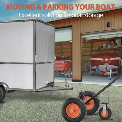 Trailer Dolly, 1000 lbs Tongue Weight Capacity, Carbon Steel Trailer Mover with 19"- 26" Adjustable Height, 2" Hitch Ball & 16" Pneumatic Tires & Universal Wheel, for RV Trailer Boat Moving in Saudi Arabia