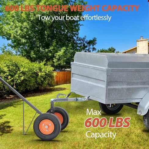 مقطورة دوللي، سعة وزن اللسان 1000 رطل، محرك مقطورة من الفولاذ الكربوني مع ارتفاع قابل للتعديل 19 بوصة - 26 بوصة، كرة ربط 2 بوصة وإطارات هوائية 16 بوصة وعجلة عالمية، لتحريك قارب مقطورة RV in Kuwait