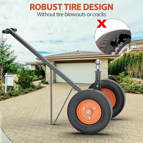 مقطورة دوللي، سعة وزن اللسان 1000 رطل، محرك مقطورة من الفولاذ الكربوني مع ارتفاع قابل للتعديل 19 بوصة - 26 بوصة، كرة ربط 2 بوصة وإطارات هوائية 16 بوصة وعجلة عالمية، لتحريك قارب مقطورة RV in Kuwait