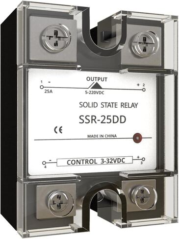 MAKERELE 1 قطعة SSR-25DD مرحل الحالة الصلبة تيار مستمر إلى تيار مستمر المدخلات 3-32VDC إلى الإخراج 5-220VDC مرحلة واحدة مرحل الحالة الصلبة in Kuwait