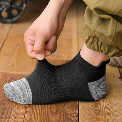 20 Pairs Athletic Ankle Socks for Men No Show Low Cut Running Socks Cushioned Tab Socks Breathable Sports Socks in Saudi Arabia