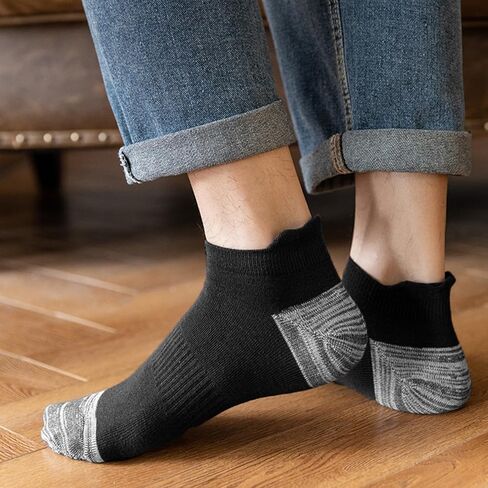 20 Pairs Athletic Ankle Socks for Men No Show Low Cut Running Socks Cushioned Tab Socks Breathable Sports Socks in Saudi Arabia