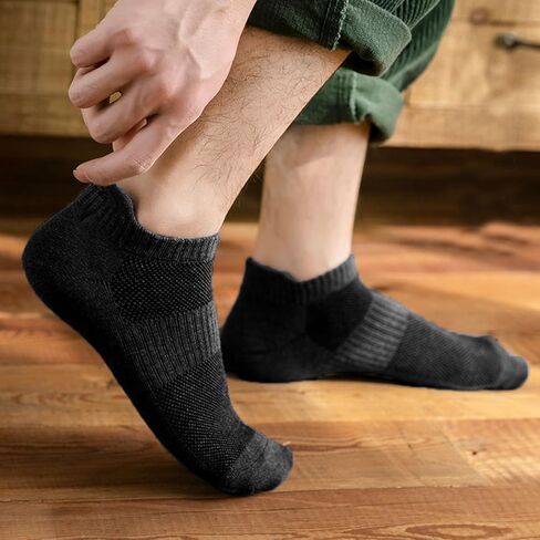 20 Pairs Athletic Ankle Socks for Men No Show Low Cut Running Socks Cushioned Tab Socks Breathable Sports Socks in Saudi Arabia