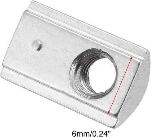 uxcell Roll-in Spring M5 T Nut, Roll Ball Elastic Nuts for 2020 Series Aluminum Extrusion Profile Suitable for Aluminum Profile with 6mm Groove Depth, Pack of 12 in Saudi Arabia