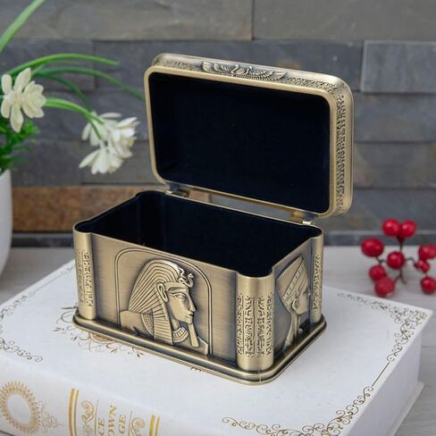 decorative box with lid small metal jewelry box trinket boxes hinged egyptian box in Saudi Arabia