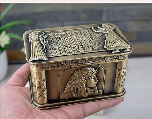 decorative box with lid small metal jewelry box trinket boxes hinged egyptian box in Saudi Arabia