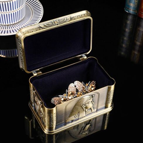 decorative box with lid small metal jewelry box trinket boxes hinged egyptian box in Saudi Arabia