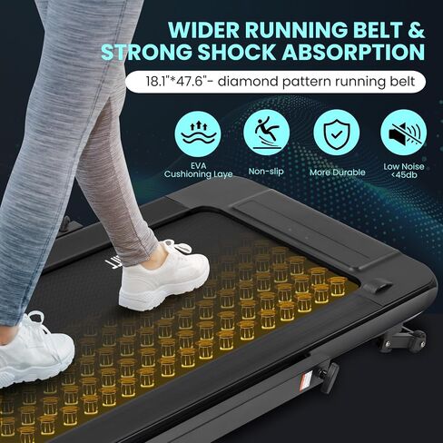 Walking Pad Treadmill with 15% Auto Incline and Handle Bar,Under Desk Treadmill with LED Display,2-in-1 Under Desk Foldable Treadmill,7.5 MPH Max,2.5HP Portable Walking Treadmill for Home O in Saudi Arabia