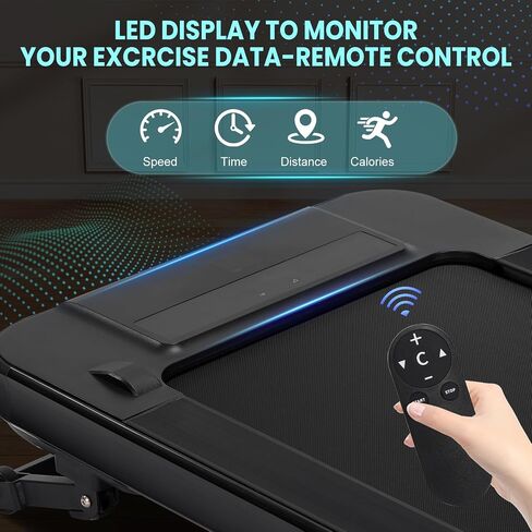 Walking Pad Treadmill with 15% Auto Incline and Handle Bar,Under Desk Treadmill with LED Display,2-in-1 Under Desk Foldable Treadmill,7.5 MPH Max,2.5HP Portable Walking Treadmill for Home O in Saudi Arabia