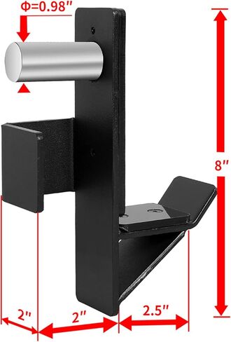 KYLIN SPORT J-Hooks حامل الأثقال لرف الطاقة - رف الوزن بخطاف J/رفوف اللياقة البدنية خطاف J - رف القرفصاء المناسب أنبوب مربع 2 × 2 بوصة in Kuwait