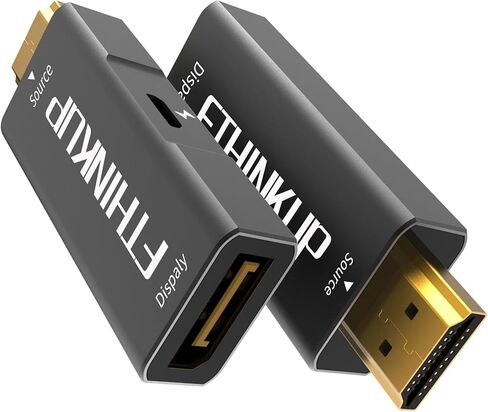 HDMI to DisplayPort Adapter 4K@60Hz, HDMI Male to Display port Female Converter, HDMI to DP Adapter Compatible with PS5, Xbox, Laptop, GPU, AMD, NVIDIA and Monitor 1 Pack in Kuwait