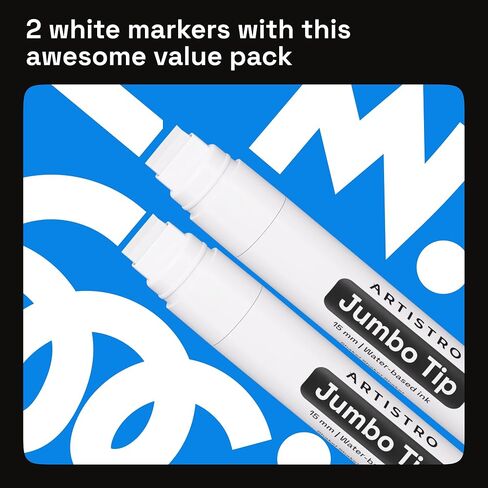 ARTISTRO 2 Green Acrylic Paint Pens for Rock Painting Ceramic Wood Glass Tire Plastic - 3mm Medium Tip Paint Markers Ideal for Labeling DIY Crafts Art Projects in Kuwait