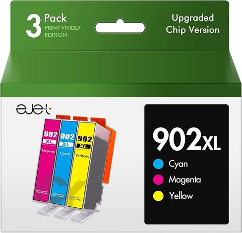 ejet 902XL Ink Cartridges for HP 902XL Ink Cartridges Combo Pack 902 Ink Cartridges for HP Printers Officejet Pro 6978 6958 6968 6970 6978 OfficeJet 6954 6950(5-Pack: 2BK1C1M1Y) in Saudi Arabia