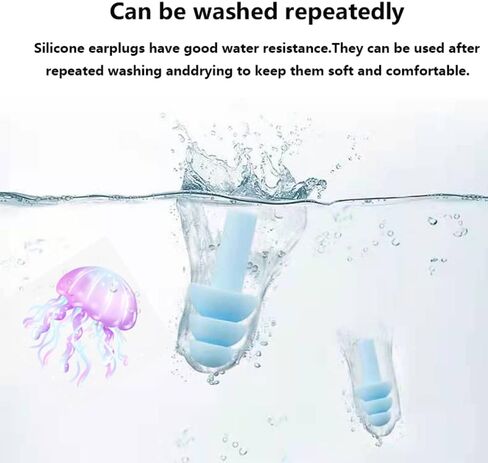 سدادات أذن، سدادات أذن قابلة لإعادة الاستخدام لإلغاء ضوضاء النوم - فائقة النعومة، سدادة أذن من السيليكون للنوم 8 أزواج، السباحة، الشخير، الحفلات الموسيقية، العمل، الأماكن الصاخبة in Kuwait