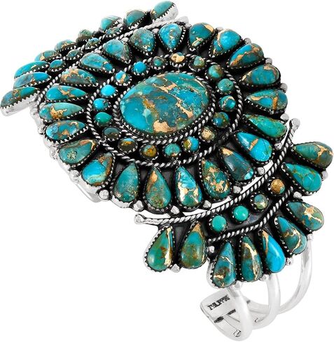 Turquoise Bracelet Sterling Silver 925 Genuine Turquoise in Saudi Arabia