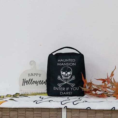 Weighted Door Stop Fabric Home Decor with Hemp Rope Handle for Door Holder|Pumpkin Patch Decor| Pumpkin/Apples/Hayrides Fall Signs Door Stopper,5" by 9" in Saudi Arabia
