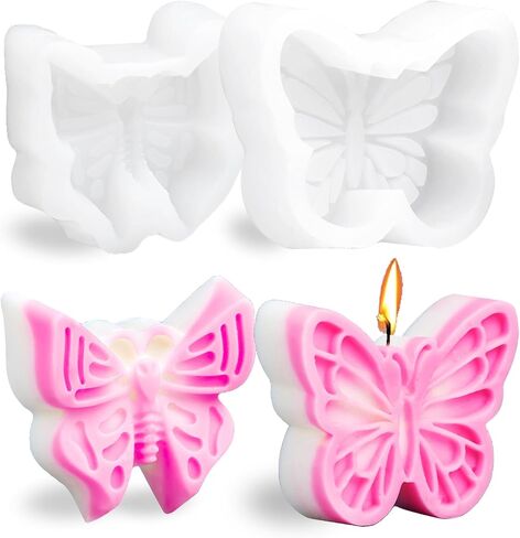 Butterfly Silicone Soap Molds Car Freshies Silicone Mold Butterflies Ornament Epoxy Resin Mould Handmade Soaps Making Candle Wax Molds Home Spring Decoration Craft Gift Concrete Cement Plaster Moulds in Saudi Arabia