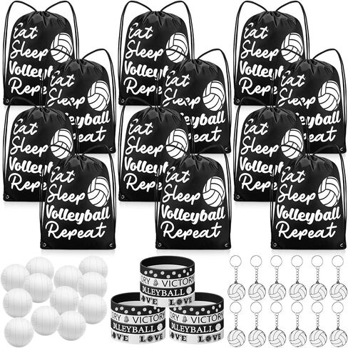 48 Pcs Party Favors for Kids Include 12 Soccer Drawstring Bags, 12 Keychain, 12 Silicone Bracelets, 12 Mini Stress Balls for Sports Birthday Party Supplies Decorations in Kuwait