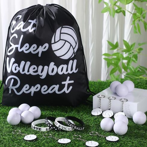 48 Pcs Party Favors for Kids Include 12 Soccer Drawstring Bags, 12 Keychain, 12 Silicone Bracelets, 12 Mini Stress Balls for Sports Birthday Party Supplies Decorations in Kuwait
