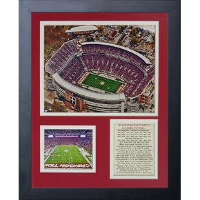 Legends Never Die University of Alabama Bryant-Denny Stadium Framed Photo Collage, 11 by 14-Inch,Black