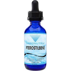Absonutrix Pterostilbene 300 mg, 4 Fl Oz Liquid Drops, 200 Potent Servings, High Bioavailability, Third-Party Tested, Quick Absorption, GMP-Certified, Non-GMO, Cruelty-Free Products, Made in USA