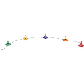 Department 56 Village Halloween Accessories Witch Hats String of Lights Lit Figurine, 24 Inch, Multicolor
