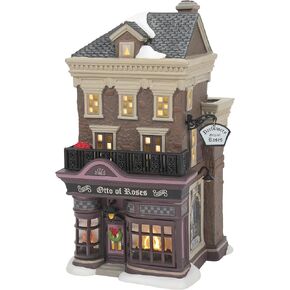 Department 56 Dickens Village Otto of Roses Perfumery Lit Building, 8.62 Inch, Multicolor