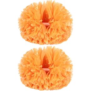 2 Pack of 13 inch Colorful Cheerleading Pom Poms with Baton Handle Sports Dance Cheering Squad Spirit Cheer Plastic Pom Poms for Kids Adults Sports