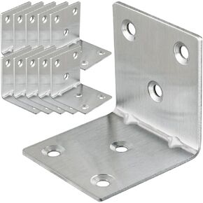 20PCS L Brackets Corner Bracket 2"x2"x2", Heavy Duty Corner Brace for Wood, Right Angle Brackets, 50MM 2Inch Wide 90 Degree Bracket for Wooden Frame Furniture Shelves Chairs