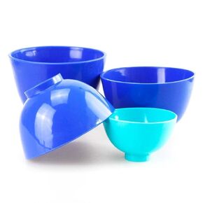 Dental Lab Rubber Mixing Bowls Flexible Impression 4 pcs