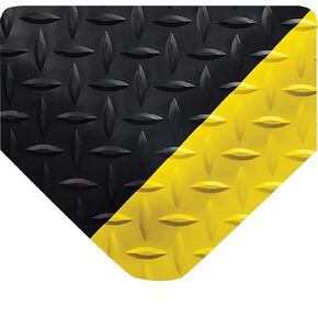 495.916x3x6BYL Diamond-Plate Select Mat, 6' Length x 3' Width x 9/16" Thick, Black with Yellow