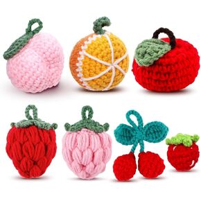 Anboor 9 PCS Emotional Support, 3 Inch Funny Mini Crochet Doll with Positive Card, Emotional Support Crochet Soft Wool Knitting Decoration Encouragement Birthday Gifts Room Décor