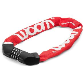 woom Lokki Bike Lock, Children’s Combination Bicycle Cable Lock, Hardened Steel Chain Safety Lock (24" Chain)