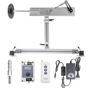 Reciprocating Cycle Linear Actuator DC 24V 200RPM Stroke 2cm-8cm Adjustable Telescopic Motor with Speed Controller,Remote Controller,Suction Cup,Big End Connector and Stand
