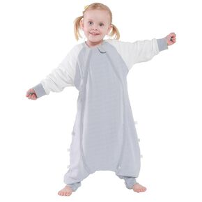 Baby Sleep Sack with Legs, OUTLAST Temperature Regulation, 2T-3T All Season Ultra Soft Toddler Sleeping Bag with Feet, 2-Way Zipper, Viscose & Cotton Wearable Blanket for Walkers, Blue