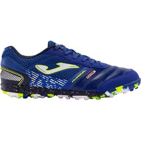 Joma - حذاء كرة قدم للعشب، أزرق 6.5-11 جلد طبيعي وجزء علوي شبكي، تهوية VTS، حماية لأصابع القدم،