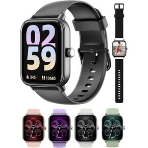 Smart Watch, Compatible with iPhone 9.0 or above and Android 6.0 or above, 45mm Men's and Women's Watch, Smartwatch Fitness Tracker, Fits Wrists 5.8-8.7 Inches (160-230mm), Waterproof, Green