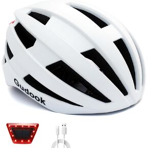 Bike Helmet with Light - Bicycle Helmets for Men - Women Adult with LED Rear Lights Adjustable Cycling Helmet for Urban Commuter Mountain Road Biker