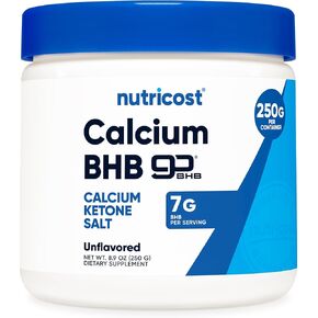 Nutricost Calcium BHB (250g) Unflavored - Calcium Ketone Salt - Non-GMO Gluten-Free