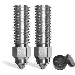 Official Creality K1 High Flow Nozzle Kit, 0.4mm 0.6mm 0.8mm Steel Nozzles Made of Copper Alloy & Hardened Steel, High Temperature Resistance High Speed Pringting of Creality K1, K1 MAX 3D Printer